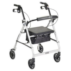 4 Wheel Rollator McKesson Aluminum 6 In Wheel