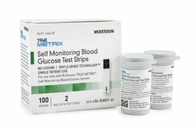 Blood Glucose Test Strips McKesson TRUE METRIX 100/ Box