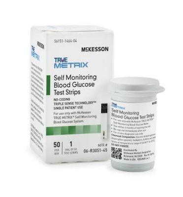 McKesson ​TRUE METRIX Self Monitoring Blood Glucose Test Strips 50/BX