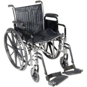 Wheelchair McK SF Desk Arm Swing-Away Footrest Black